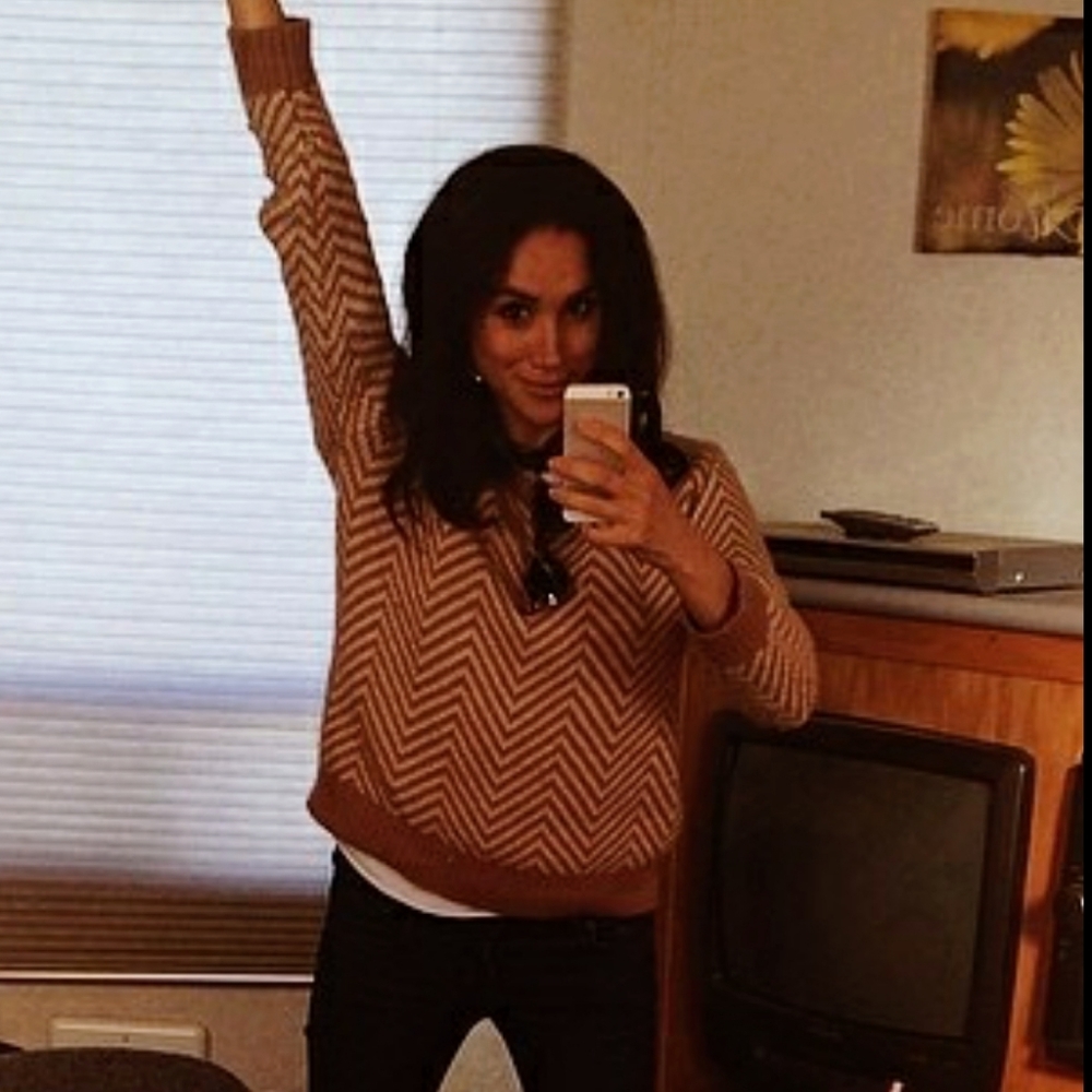 Ganni Anthropologie • Chevron Striped Sweater ASO Meghan Markle